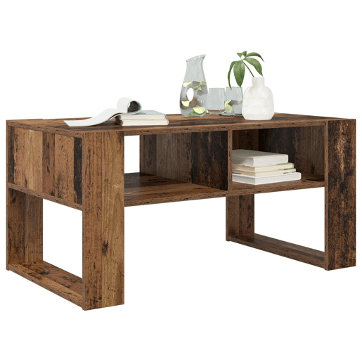 Mesa de Centro, Mesa baixa, com armazenamento Madeira antiga 92 x 53 x 45 cm