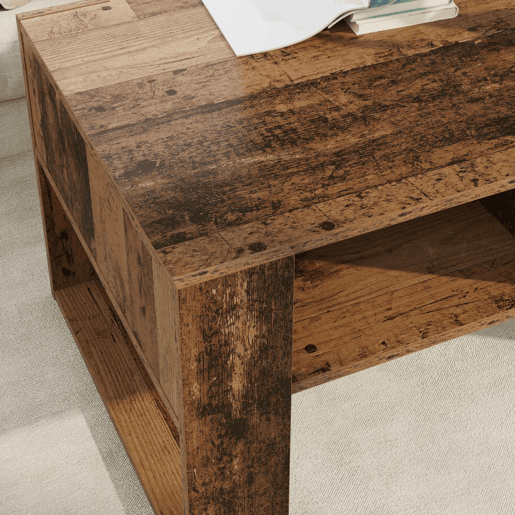 Mesa de Centro, Mesa baixa, com armazenamento Madeira antiga 92 x 53 x 45 cm