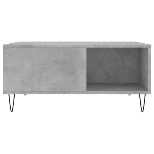 Mesa de Centro, Mesa baixa, 80x80x36,5 cm derivados madeira cinzento cimento
