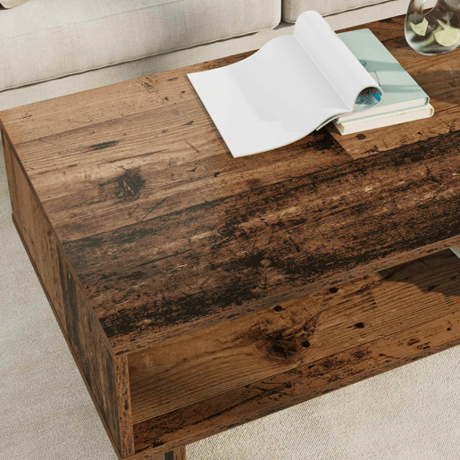 Mesa de Centro, Mesa baixa, Madeira antiga 100 x 46 x 35 cm