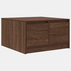 Mesa de Centro, Mesa baixa, com gavetas 70,5x70x40 cm carvalho castanho
