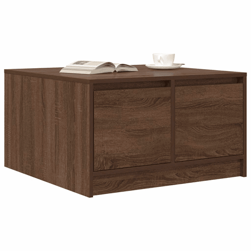 Mesa de Centro, Mesa baixa, com gavetas 70,5x70x40 cm carvalho castanho