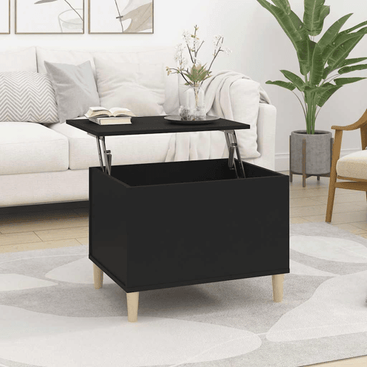 Mesa de Centro, Mesa baixa, 60x44,5x45 cm derivados de madeira preto