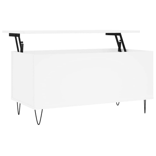 Mesa de Centro, Mesa baixa, 90x44,5x45 cm derivados de madeira branco