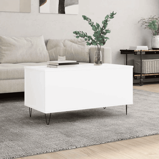 Mesa de Centro, Mesa baixa, 90x44,5x45 cm derivados de madeira branco