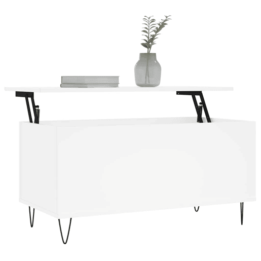 Mesa de Centro, Mesa baixa, 90x44,5x45 cm derivados de madeira branco