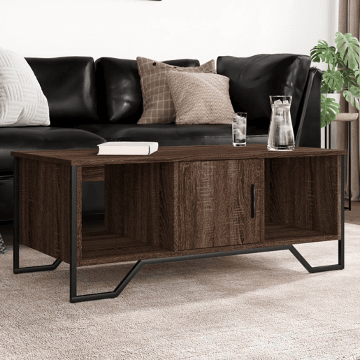 Mesa de Centro, Mesa baixa, 100x51x40 cm derivados madeira carvalho castanho