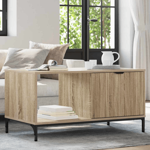Mesa de Centro, Mesa baixa, com gaveta Carvalho Sonoma 90 x 49 x 46 cm