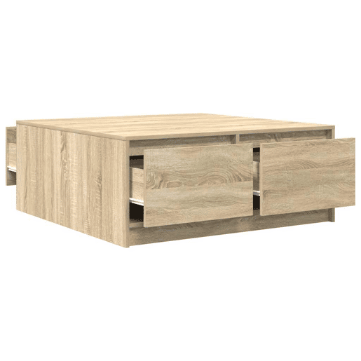 Mesa de Centro, Mesa baixa, com gavetas 100x100x40 cm carvalho sonoma