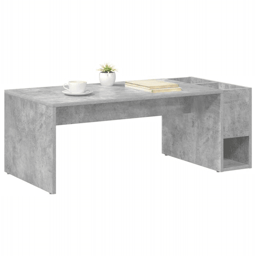 Mesa de Centro, Mesa baixa, Cinzento 101,5 x 50 x 37 cm Madeira processada Mesa de Centro, Mesa baixa, Cinzento 101,5 x 50 x 37 cm Madeira processada