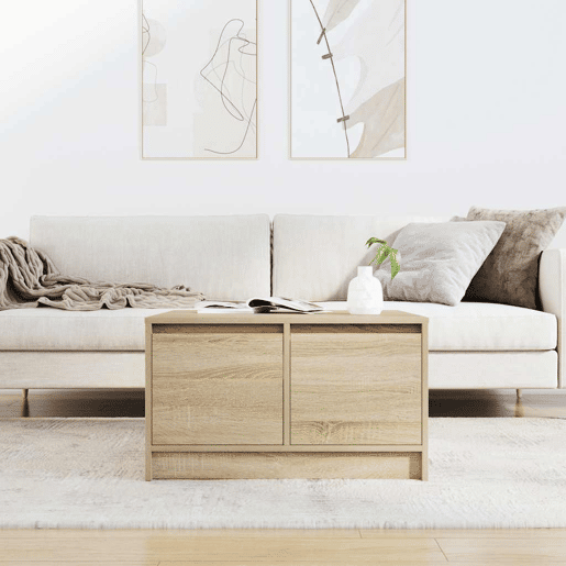 Mesa de Centro, Mesa baixa, com gavetas 70,5x70x40 cm carvalho sonoma