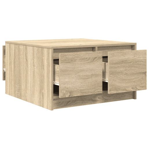 Mesa de Centro, Mesa baixa, com gavetas 70,5x70x40 cm carvalho sonoma