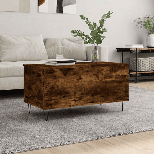 Mesa de Centro, Mesa baixa, 90x44,5x45 cm derivados madeira carvalho fumado