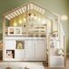 Cama alta para niños Cama alta para niños Natural/ Blanco