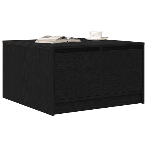 Mesa de Centro, Mesa baixa, com gavetas 70,5x70x40 cm carvalho preto