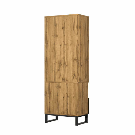 Roupeiro com gaveta e compartimento - com varão para roupa - Natural Roupeiro com gaveta e compartimento - com varão para roupa - Natural