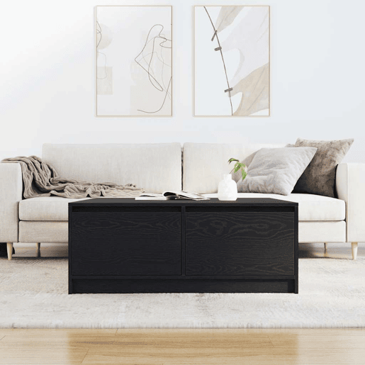 Mesa de Centro, Mesa baixa, com gavetas 100x100x40 cm carvalho preto