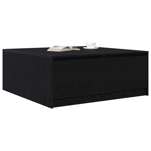 Mesa de Centro, Mesa baixa, com gavetas 100x100x40 cm carvalho preto