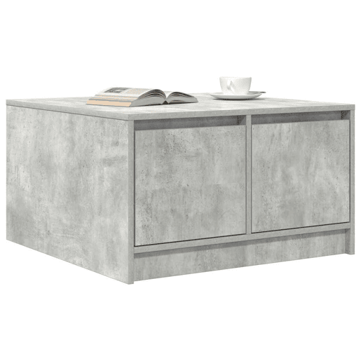 Mesa de Centro, Mesa baixa, com gavetas 70,5x70x40 cm cinzento-cimento