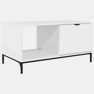 Mesa de Centro, Mesa baixa, com gaveta Branco Brilhante 90 x 49 x 46 cm