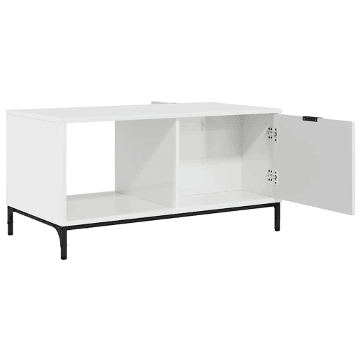 Mesa de Centro, Mesa baixa, com gaveta Branco Brilhante 90 x 49 x 46 cm