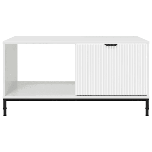 Mesa de Centro, Mesa baixa, com gaveta Branco Brilhante 90 x 49 x 46 cm