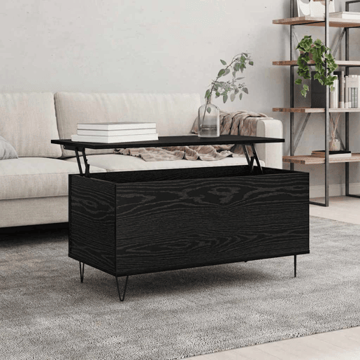 Mesa de Centro, Mesa baixa, Carvalho preto 90 x 44.5 x 45 cm