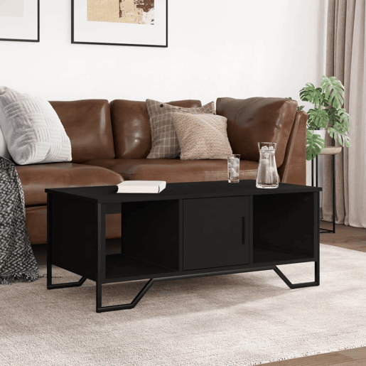 Mesa de Centro, Mesa baixa, 100x51x40 cm derivados de madeira preto
