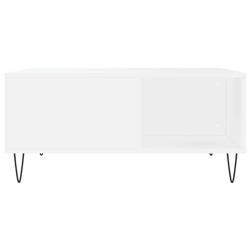 Mesa de Centro, Mesa baixa, 80x80x36,5 cm derivados de madeira branco