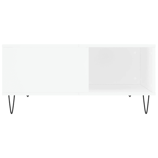 Mesa de Centro, Mesa baixa, 80x80x36,5 cm derivados de madeira branco