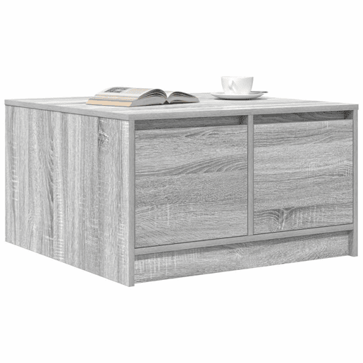 Mesa de Centro, Mesa baixa, com gavetas 70,5x70x40 cm sonoma cinzento
