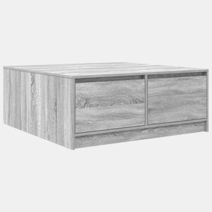 Mesa de Centro, Mesa baixa, com gavetas 100x100x40 cm sonoma cinzento