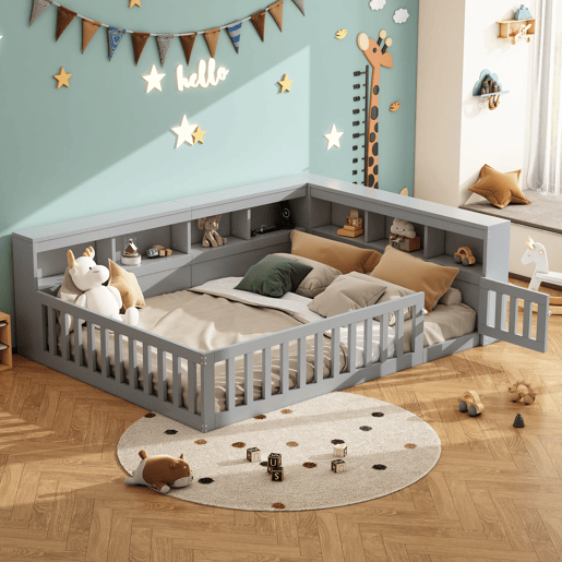 Cama Daybett 140x200cm - Sofá-cama, com compartimento de arrumação, estrado, com tomada e USB - Cinza
