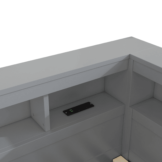 Cama Daybett 140x200cm - Sofá-cama, com compartimento de arrumação, estrado, com tomada e USB - Cinza