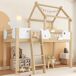 Cama alta para niños Cama alta para niños Natural/ Blanco