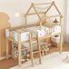 Cama alta para niños Cama alta para niños Natural/ Blanco