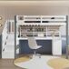 Cama alta para niños Cama alta para niños Blanco
