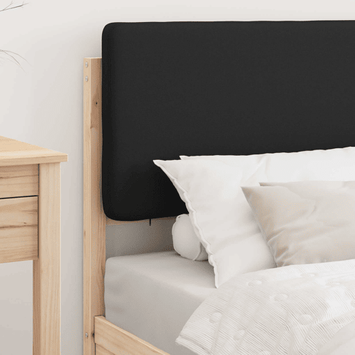 Estrutura de cama de solteiro para adultos com Cabeceira Estofada Preto 75 x 190 cm