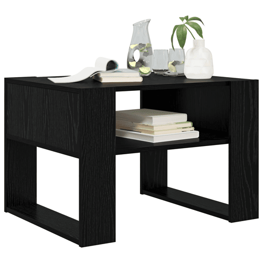 Mesa de Centro, Mesa baixa, com armazenamento Carvalho Preto 66 x 53 x 45 cm