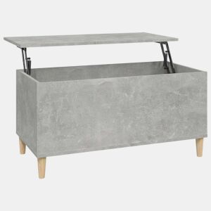 Mesa de Centro, Mesa baixa, 90x44,5x45 derivados de madeira cinzento cimento