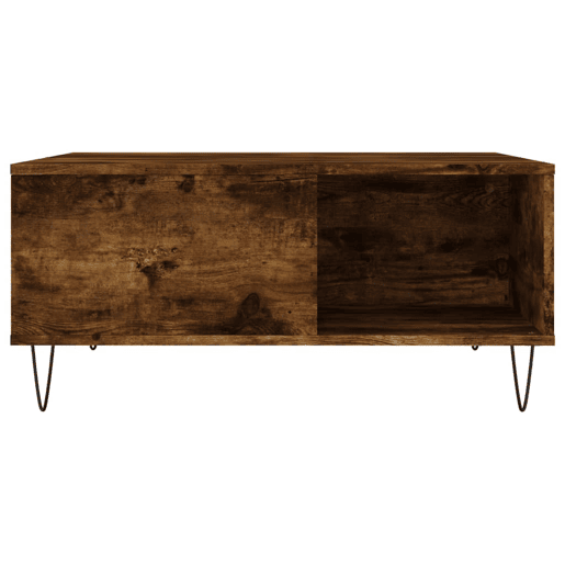 Mesa de Centro, Mesa baixa, 80x80x36,5 cm derivados madeira carvalho fumado