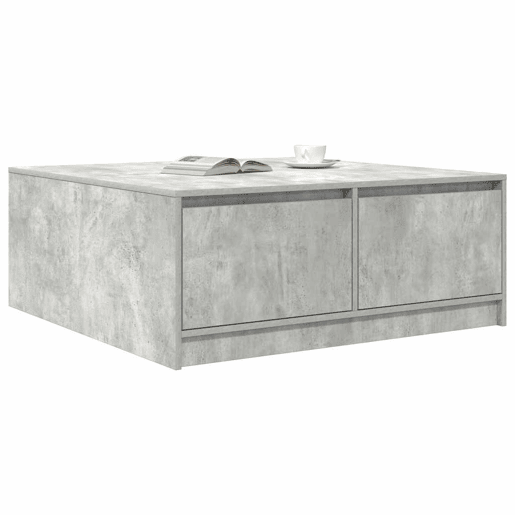 Mesa de Centro, Mesa baixa, com gavetas 100x100x40 cm cinzento-cimento