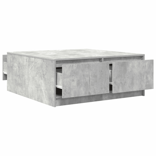 Mesa de Centro, Mesa baixa, com gavetas 100x100x40 cm cinzento-cimento