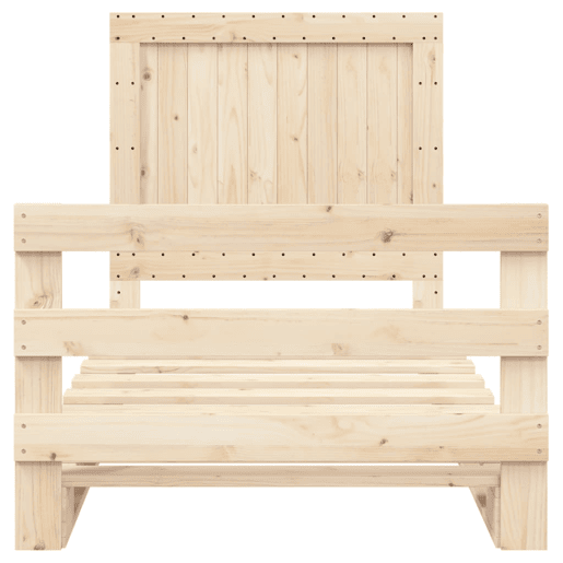 Estrutura de cama de solteiro para adultos com cabeceira 100x200cm pinho maciço Estrutura de cama de solteiro para adultos com cabeceira 100x200cm pinho maciço