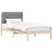Estructura de cama simple para adultos 85x205 Estructura de cama simple para adultos 85x205 Blanco/ Gris Claro
