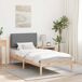Estructura de cama simple para adultos 85x205 Estructura de cama simple para adultos 85x205 Blanco/ Gris Claro