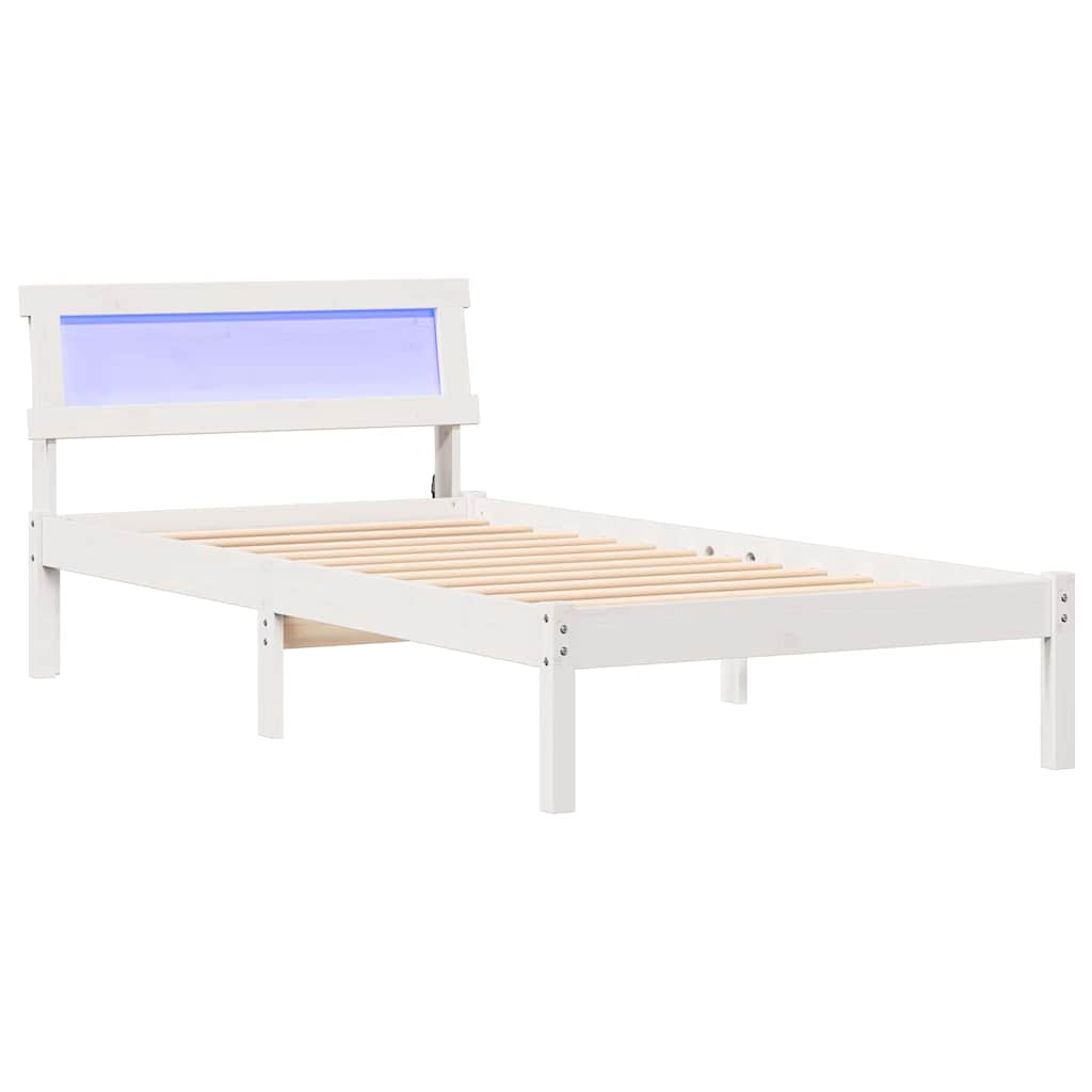 Estructura de cama individual para adultos - 80 x 200 cm madera de pino macizo