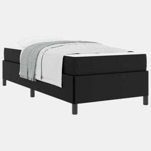 Estrutura de cama de solteiro para adultos com colchão - Preto 100 x 200 cm tecido