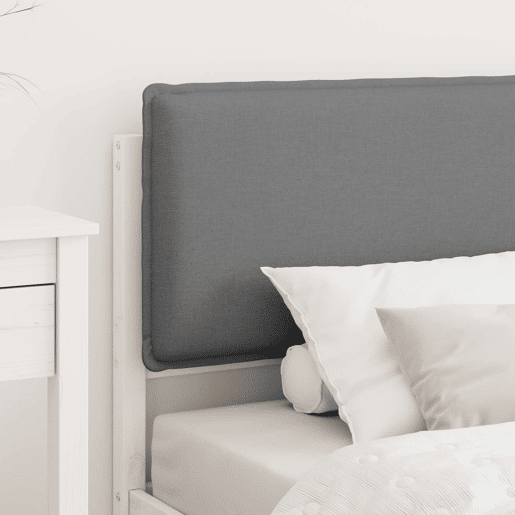 Estrutura de cama de solteiro simple com Cabeceira Estofada Cinzento-claro