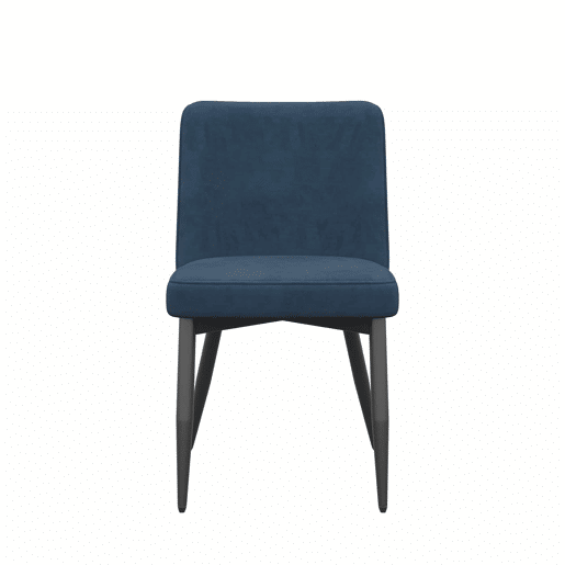 Cadeiras de sala de jantar 2 unidades - confortáveis e respiráveis, estilo moderno, veludo - azul escuro